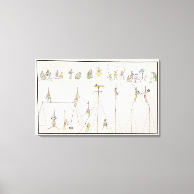 Lienzo Acróbatas, Jugadores, Implantadores, Artistas para (Anverso)