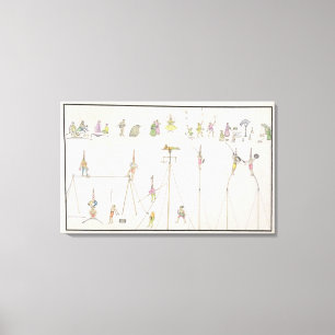 Lienzo Acróbatas, juglares, personificadores, actores