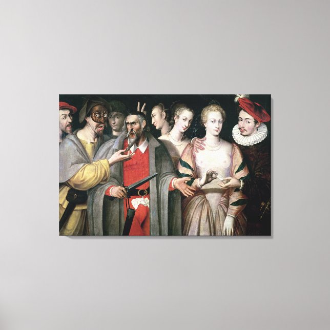 Lienzo Actores de la Commedia dell'Arte (Anverso)