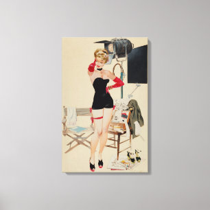 Lienzo Actriz joven de Hollywood por Fritz Willis