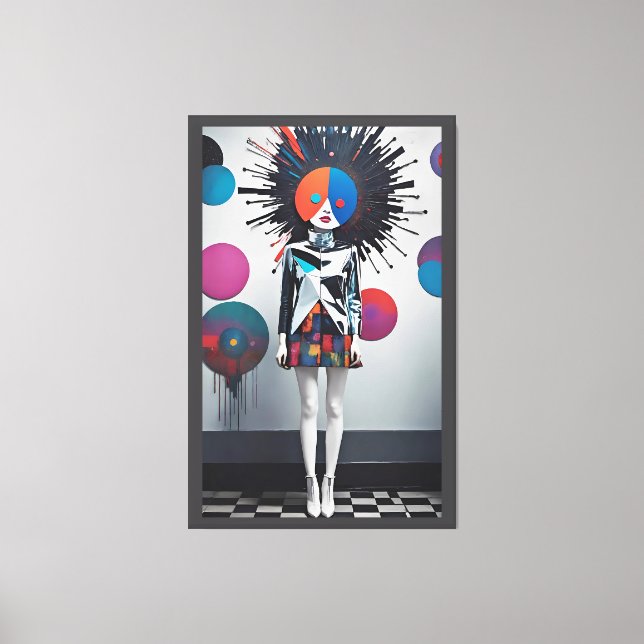 Lienzo Actualización de la moda en el universo del reloje (Anverso)