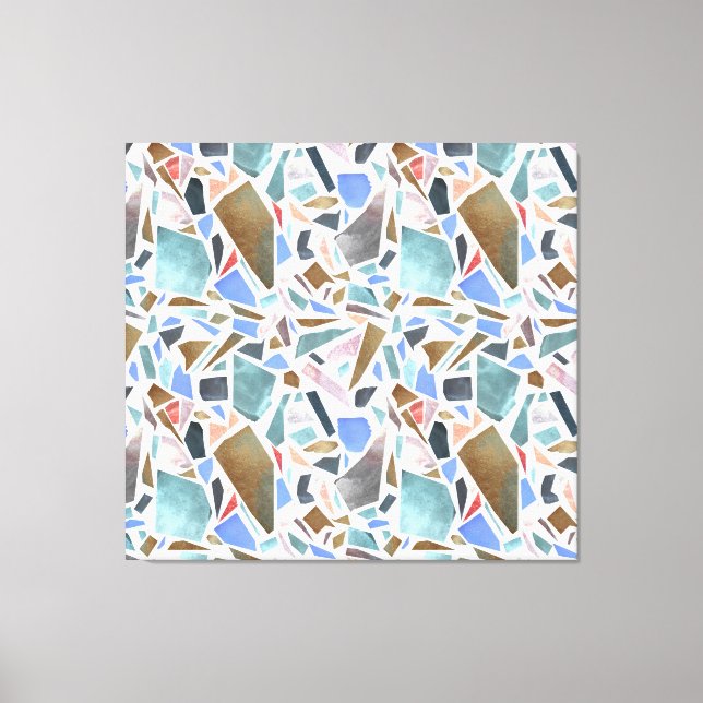 Lienzo acuarela abstracta: fondo blanco dibujado a mano. (Anverso)