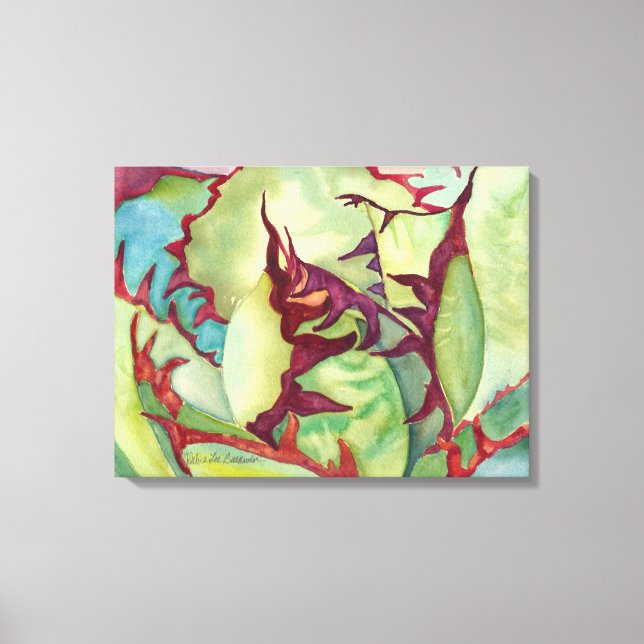 Lienzo Acuarela Agave por Debra Lee Baldwin (Anverso)