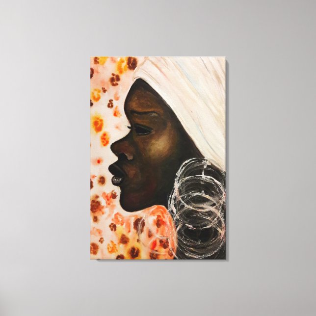 Lienzo Acuarela - Belleza Africana (Anverso)