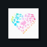 Lienzo Acuarela Corazón de Estados Unidos<br><div class="desc">Este diseño presenta un ilustracion de los estados norteamericanos en forma de corazón.</div>