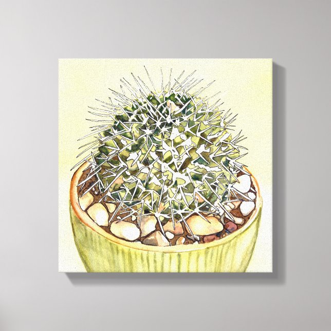 Lienzo Acuarela de Cactus por Debra Lee Baldwin (Anverso)