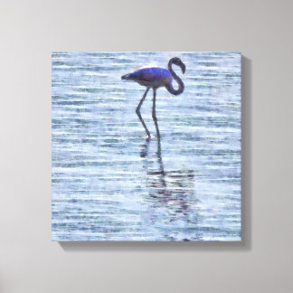 Lienzo Acuarela De Flamingo De Alto
