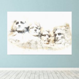 Lienzo Acuarela de Mount Rushmore