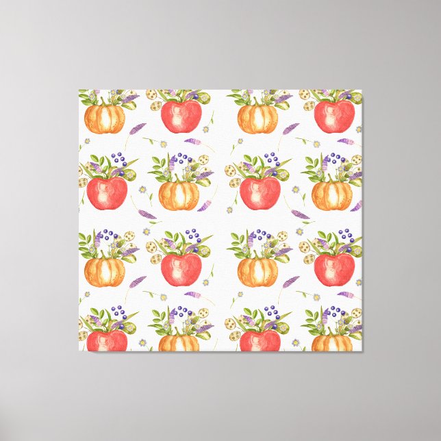 Lienzo Acuarela De Otoño, Composición Sin Marea. (Anverso)