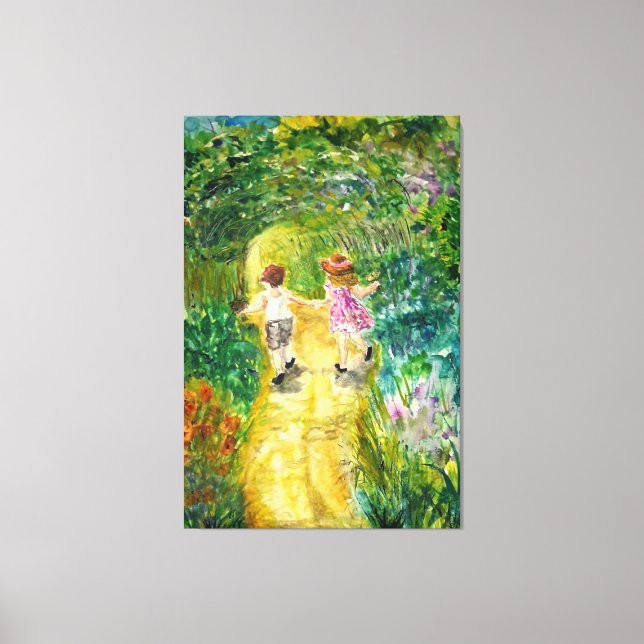 Lienzo Acuarela - Felicidad (Anverso)