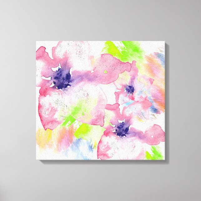 Lienzo Acuarela floral (Anverso)