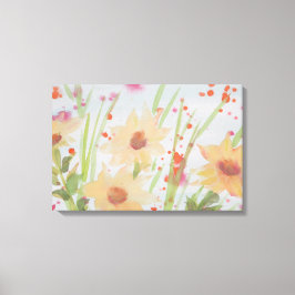Lienzo Acuarela Floral Pastel