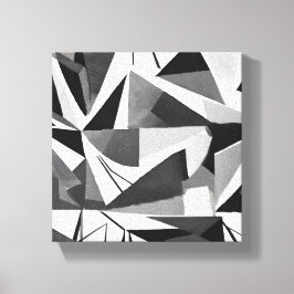 Lienzo Acuarela geométrica moderna abstracta en blanco y 
