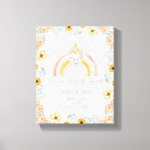 Lienzo acuarela mágica de la niña del unicornio del Sta