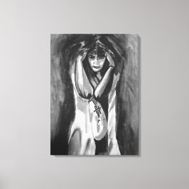 Lienzo Acuarela monocroma por Sara Motolanez