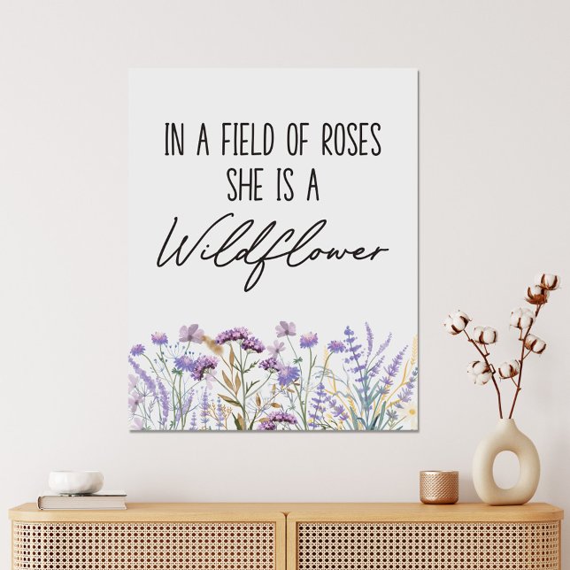 Lienzo Acuarela Púrpura Flor silvestre (In situ)