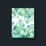 Lienzo Acuarela tropical Monstera Palm Leaves<br><div class="desc">Añada un toque de elegancia tropical a su hogar con esta impresionante estampada de tela envuelta con hojas de palma de monstera color agua de Victoria Grigaliunas de Do Tell A Belle. Esta exquisita obra de arte exhibe grandes hojas de palmera en tonos verdes vivos, lo que aporta la belleza...</div>