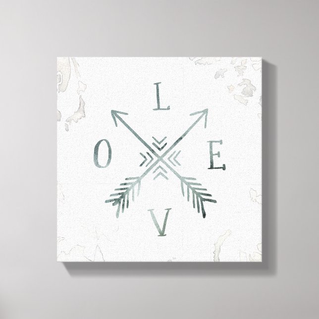 Lienzo Acuarela Wanderlust Adventure III | Amor (Anverso)