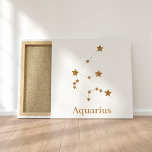 Lienzo Acuario de oro del Rótulo Zodiaco moderno | Aire d<br><div class="desc">Acuario de oro del Rótulo Zodiaco moderno | Aire de elemento</div>