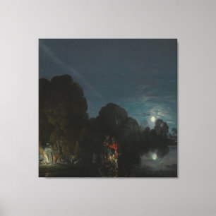 Lienzo Adam Elsheimer el resto en el vuelo a Egipto