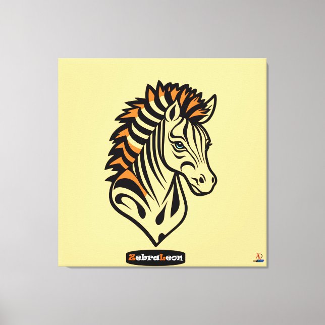 Lienzo Adaptives ZebraLeon - Illustration Acrylwandkunst (Anverso)