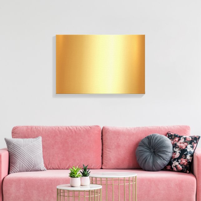 Lienzo Add Upload Your Photo on Elegant Gold Background (Insitu (Sala de estar))