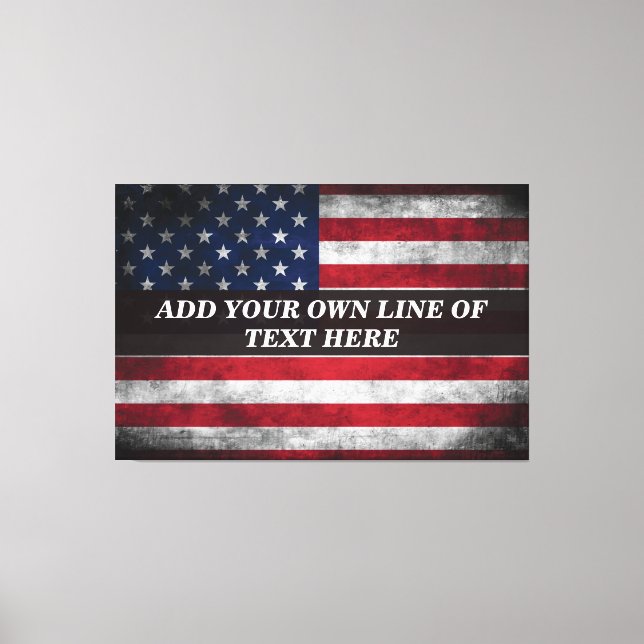 Lienzo Add your text on American flag (Anverso)