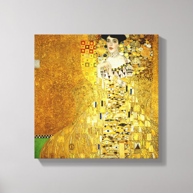 Lienzo Adele Bloch-Bauer I por Gustav Klimt Canvas Print (Anverso)