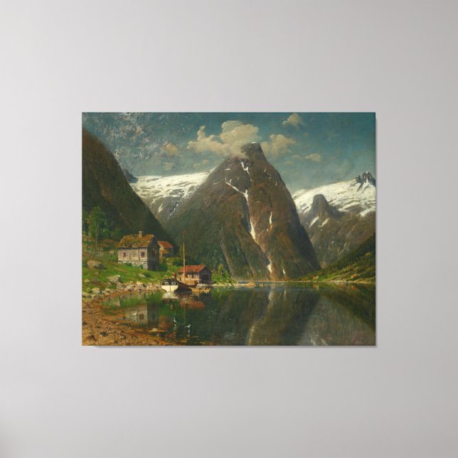 Lienzo Adelsteen Normann Munken Gard i Esefjorden (Anverso)