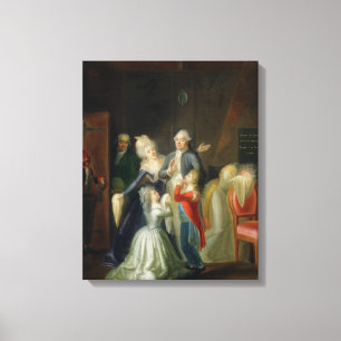 Lienzo Adiós a Louis XVI de su familia