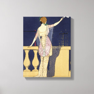 Lienzo Adiós en la noche, diseño para un vestido de noc