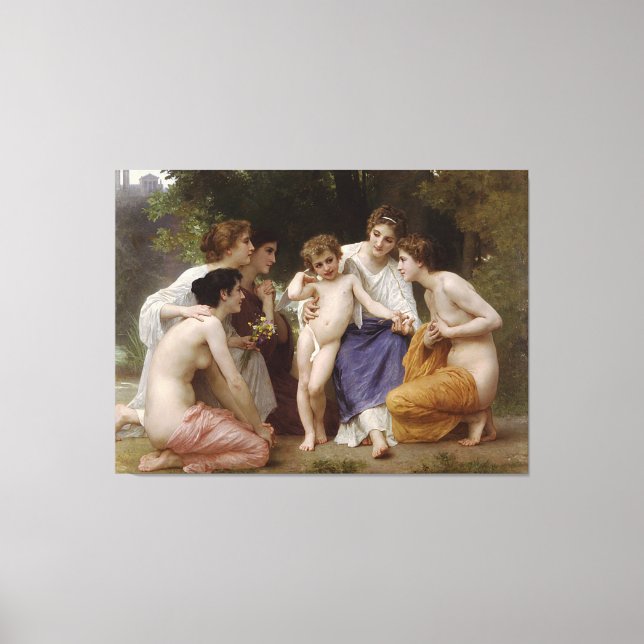 Lienzo Admiración de Bouguereau (admiración) (1867) (Anverso)