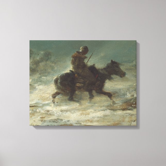 Lienzo Adolphe Schreyer - Hombre con lanza (Anverso)