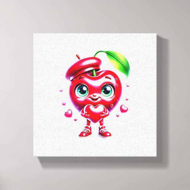 Lienzo "Adorable Cherry Heart Wall Art" (Anverso)