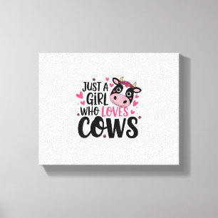 Lienzo Adorable diseño de los amantes de las vacas