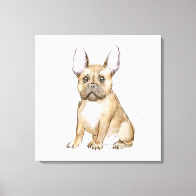 Lienzo Adorable french bulldog puppy (Anverso)