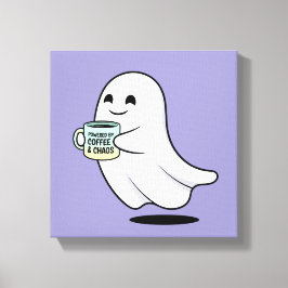 Lienzo Adorable Ghost Cute Halloween Illustration