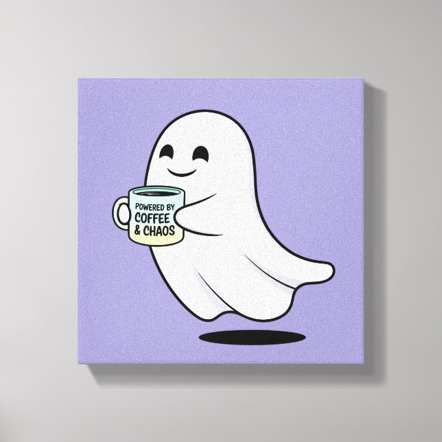 Lienzo Adorable Ghost Cute Halloween Illustration (Anverso)