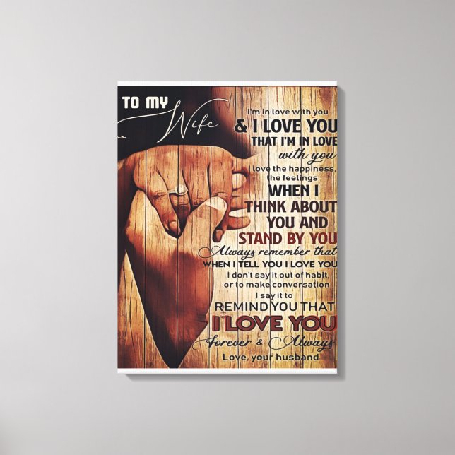 Lienzo Adorable Letter To Wife, Lovely Gift, (Anverso)