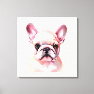 Lienzo Adorable pintura al bulldog francés