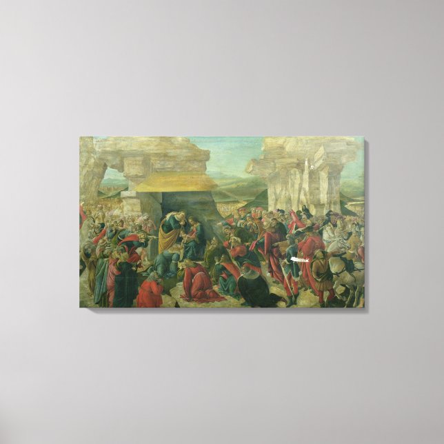 Lienzo Adoración de la Magi, c.1480 (temperatura sobre el (Anverso)