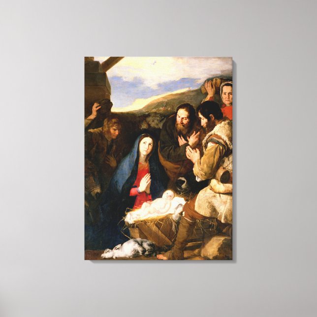 Lienzo Adoración de los Pastores, 1650 (Anverso)