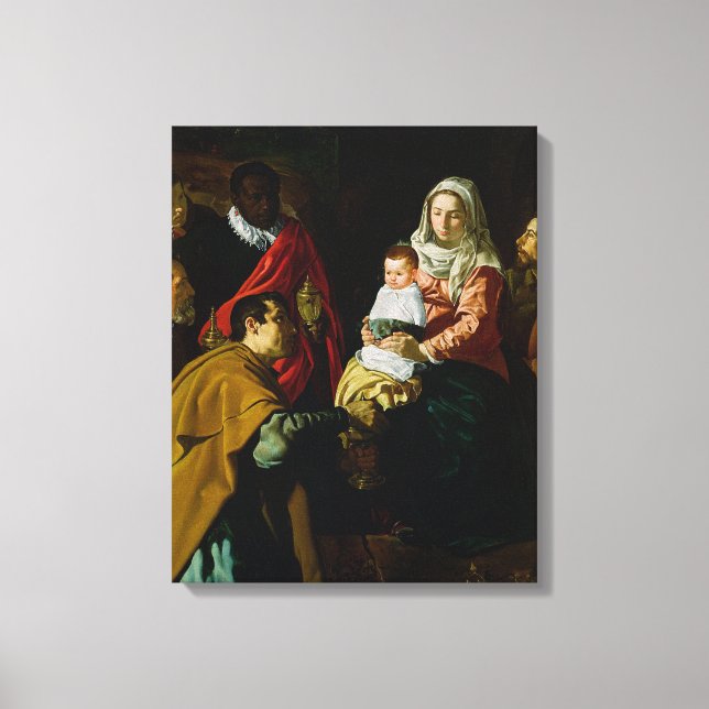 Lienzo Adoración de los Reyes, 1619 (Anverso)