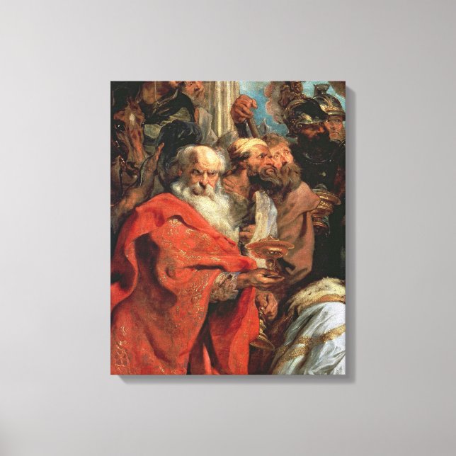 Lienzo Adoración del Magi, 1624 (Anverso)