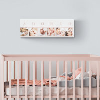 ADORED Baby Collage de fotos Elegante rosa y blanc