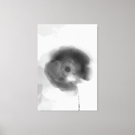 Lienzo Adormidera de Floral Troy de Color Blanco y Negro