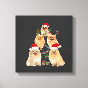 Lienzo Adorno divertido para árbol de Navidad de Pomerani