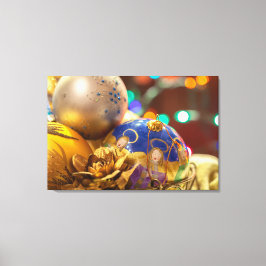 Lienzo Adornos de Navidad con diseños de ángeles y flores