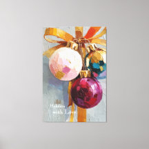 Adornos de Navidad Pintados con Impasto Fiesta
