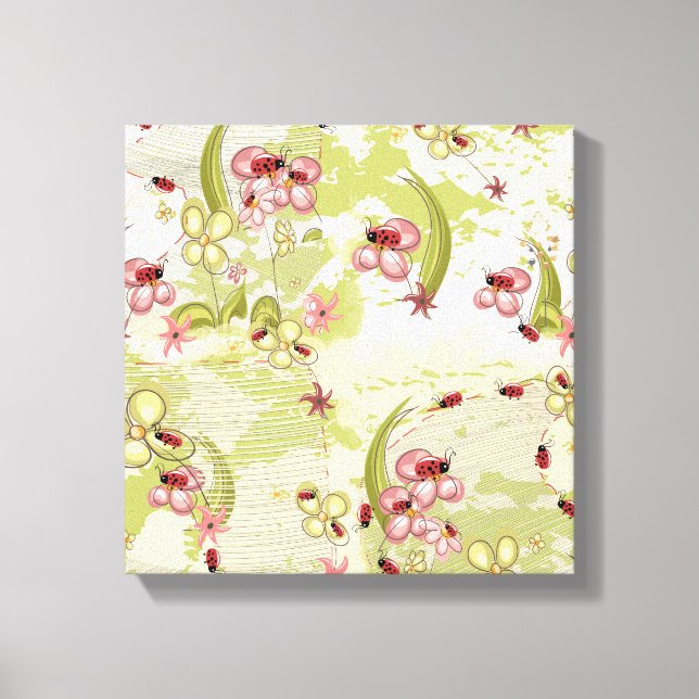 Lienzo Adventure Ditsy Ladybirds (Anverso)